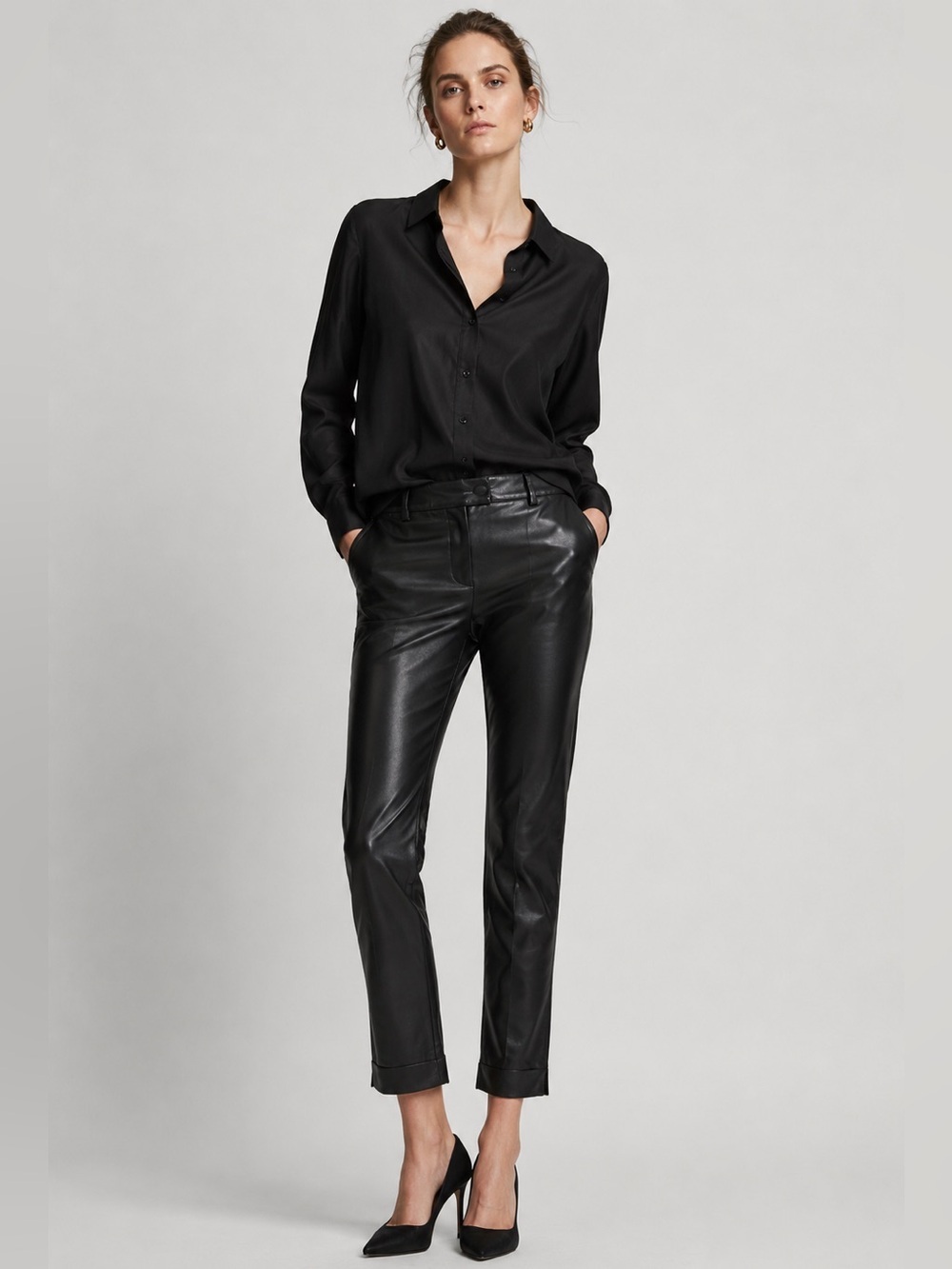 Melanie Lyne Faux Leather Pants